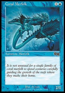 Coral Merfolk⁣ - Urza's Saga⁣ (Common)⁣ [67]