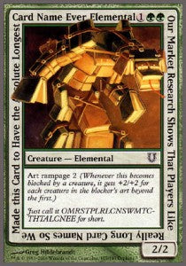 Our Market Research Shows That Players Like Really Long Card Names So We Made this Card to Have the Absolute Longest Card Name Ever Elemental - Unhinged (Common) [UNH-107]
