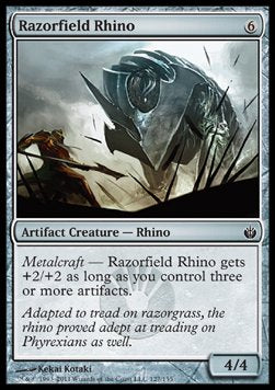Razorfield Rhino⁣ - Mirrodin Besieged⁣ (Common)⁣ [127]