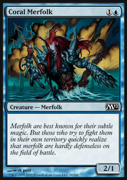 Coral Merfolk⁣ - Magic 2012⁣ (Common)⁣ [49]
