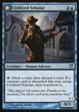 Civilized Scholar / Homicidal Brute⁣ - Innistrad⁣ (Uncommon)⁣ [47]