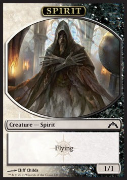 Spirit Token (White and Black 1/1) - Gatecrash (Token) [GTC-T7]
