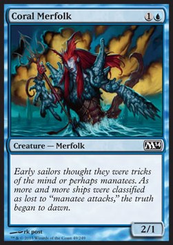 Coral Merfolk⁣ - Magic 2014⁣ (Common)⁣ [49]