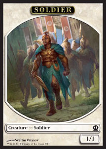 Soldier Token (White 1/1) (V.2) - Theros (Token) [THS-T3]