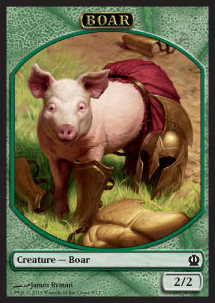 Boar Token (Green 2/2)⁣ - Theros⁣ (Token)⁣ [T8]