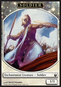 Soldier Token (White 1/1 Enchantment) - Born of the Gods (Token) [BNG-T3]
