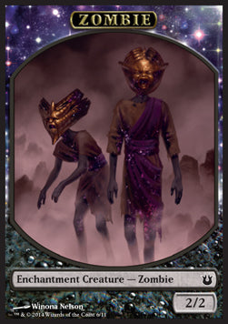 Zombie Token (Black 2/2 Enchantment)⁣ - Born of the Gods⁣ (Token)⁣ [T6]