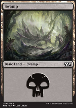 Swamp (V.2)⁣ - Magic 2015⁣ (Land)⁣ [259]