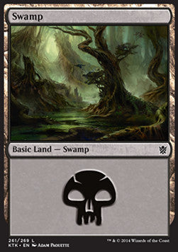Swamp (V.4)⁣ - Khans of Tarkir⁣ (Land)⁣ [261]