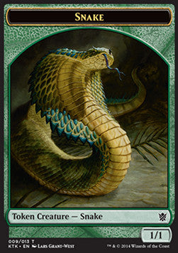 Snake Token (Green 1/1)⁣ - Khans of Tarkir⁣ (Token)⁣ [T9]