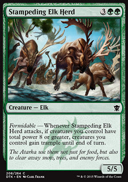 Stampeding Elk Herd⁣ - Dragons of Tarkir⁣ (Common)⁣ [208]