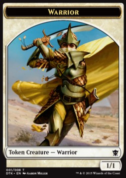 Warrior Token (White 1/1)⁣ - Dragons of Tarkir⁣ (Token)⁣ [T1]