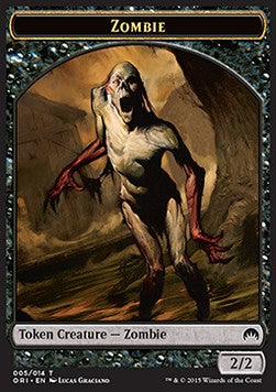Zombie Token (Black 2/2)⁣ - Magic Origins⁣ (Token)⁣ [T05]
