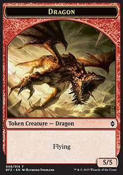 Dragon Token (Red 5/5)⁣ - Battle for Zendikar⁣ (Token)⁣ [T8]