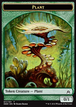 Plant Token (Green 0/1)⁣ - Oath of the Gatewatch⁣ (Token)⁣ [T11]