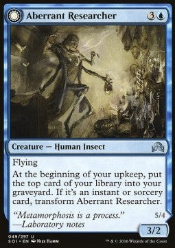 Aberrant Researcher / Perfected Form⁣ - Shadows over Innistrad⁣ (Uncommon)⁣ [49]