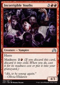 Incorrigible Youths⁣ - Shadows over Innistrad⁣ (Uncommon)⁣ [166]