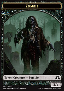 Zombie Token (Black 2/2)⁣ - Shadows over Innistrad⁣ (Token)⁣ [T5]