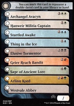 Double-Faced Card Proxy Checklist (V.2)⁣ - Shadows over Innistrad⁣ (Tip Card)⁣ [CH2]