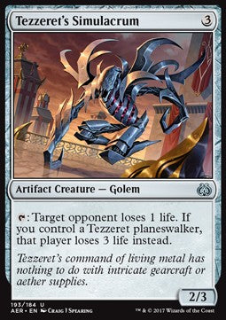 Tezzeret's Simulacrum⁣ - Aether Revolt⁣ (Uncommon)⁣ [193]