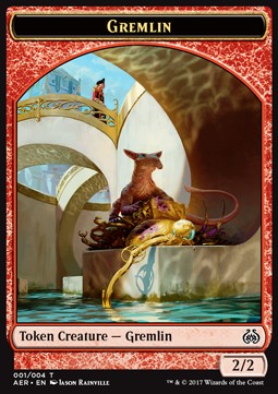 Gremlin Token (Red 2/2)⁣ - Aether Revolt⁣ (Token)⁣ [T01]