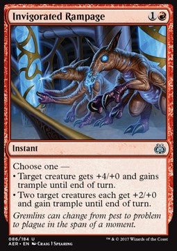 Invigorated Rampage⁣ - Aether Revolt⁣ (Uncommon)⁣ [86]