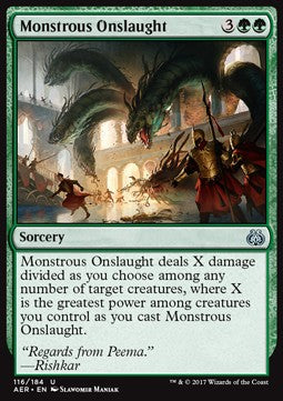 Monstrous Onslaught⁣ - Aether Revolt⁣ (Uncommon)⁣ [116]
