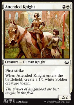 Attended Knight⁣ - Modern Masters 2017⁣ (Common)⁣ [1]