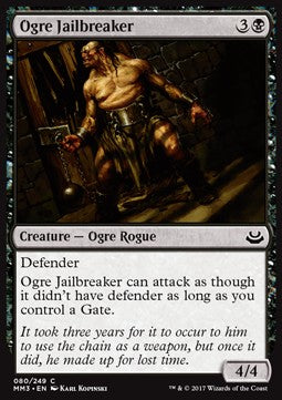 Ogre Jailbreaker⁣ - Modern Masters 2017⁣ (Common)⁣ [80]