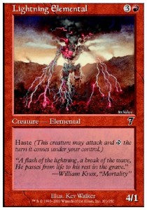 Lightning Elemental⁣ - Seventh Edition⁣ (Common)⁣ [201]