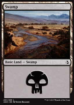 Swamp (V.2)⁣ - Amonkhet⁣ (Land)⁣ [261]