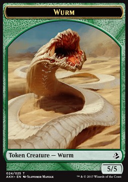 Wurm Token (Green 5/5)⁣ - Amonkhet⁣ (Token)⁣ [T24]