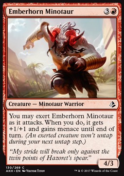 Emberhorn Minotaur⁣ - Amonkhet⁣ (Common)⁣ [130]