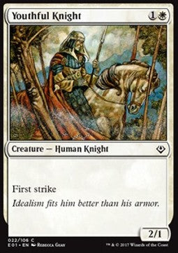 Youthful Knight⁣ - Archenemy: Nicol Bolas⁣ (Common)⁣ [22]