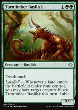 Turntimber Basilisk⁣ - Archenemy: Nicol Bolas⁣ (Uncommon)⁣ [76]