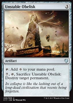 Unstable Obelisk⁣ - Commander 2017⁣ (Uncommon)⁣ [229]