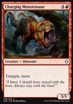 Charging Monstrosaur⁣ - Ixalan⁣ (Uncommon)⁣ [138]