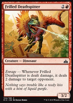 Frilled Deathspitter⁣ - Rivals of Ixalan⁣ (Common)⁣ [104]