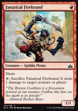 Fanatical Firebrand⁣ - Rivals of Ixalan⁣ (Common)⁣ [101]