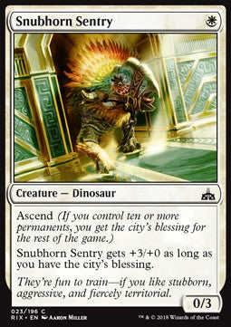 Snubhorn Sentry⁣ - Rivals of Ixalan⁣ (Common)⁣ [23]