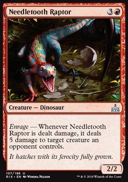 Needletooth Raptor - Rivals of Ixalan (Uncommon) [RIX-107]