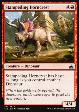 Stampeding Horncrest⁣ - Rivals of Ixalan⁣ (Common)⁣ [116]
