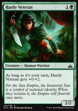 Hardy Veteran⁣ - Rivals of Ixalan⁣ (Common)⁣ [132]