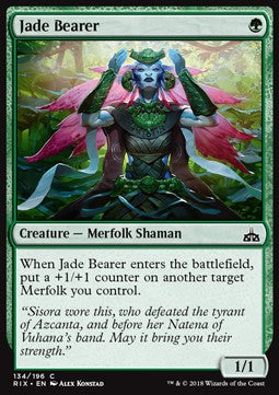 Jade Bearer⁣ - Rivals of Ixalan⁣ (Common)⁣ [134]