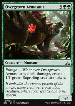 Overgrown Armasaur⁣ - Rivals of Ixalan⁣ (Common)⁣ [141]