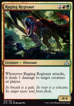 Raging Regisaur⁣ - Rivals of Ixalan⁣ (Uncommon)⁣ [168]