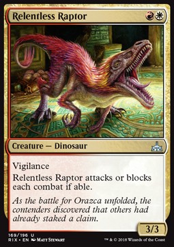 Relentless Raptor⁣ - Rivals of Ixalan⁣ (Uncommon)⁣ [169]