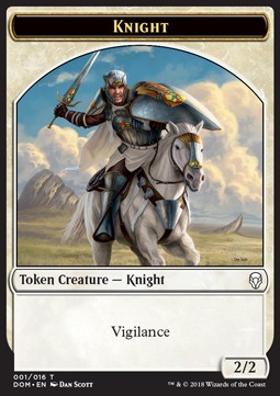 Knight Token (White 2/2 Vigilance) (V.1)
