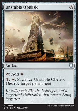 Unstable Obelisk⁣ - Commander 2018⁣ (Uncommon)⁣ [227]