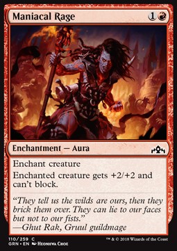 Maniacal Rage⁣ - Guilds of Ravnica⁣ (Common)⁣ [110]